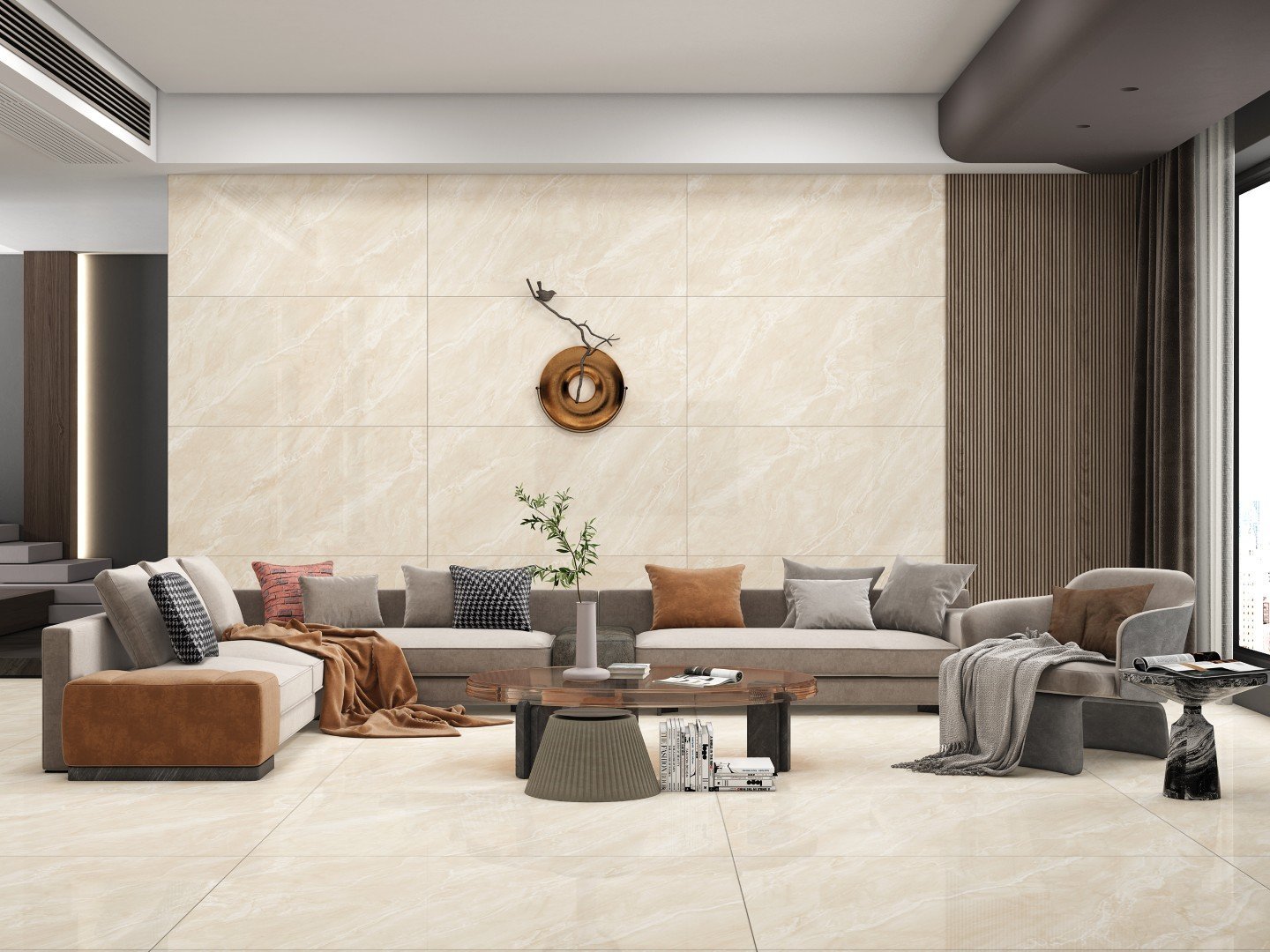 Kliuchi Beige porcelain interior